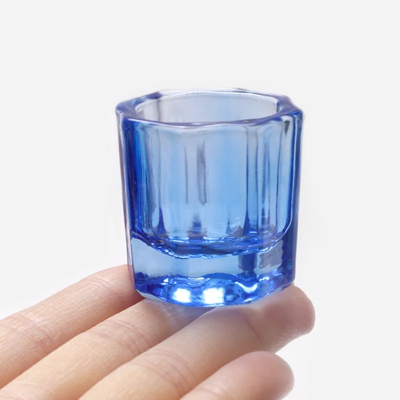 Crystal Glass Acrylic Powder Dappen Dish, Nail Cup, Wash Brush Bowl, Nail Art Tools 2