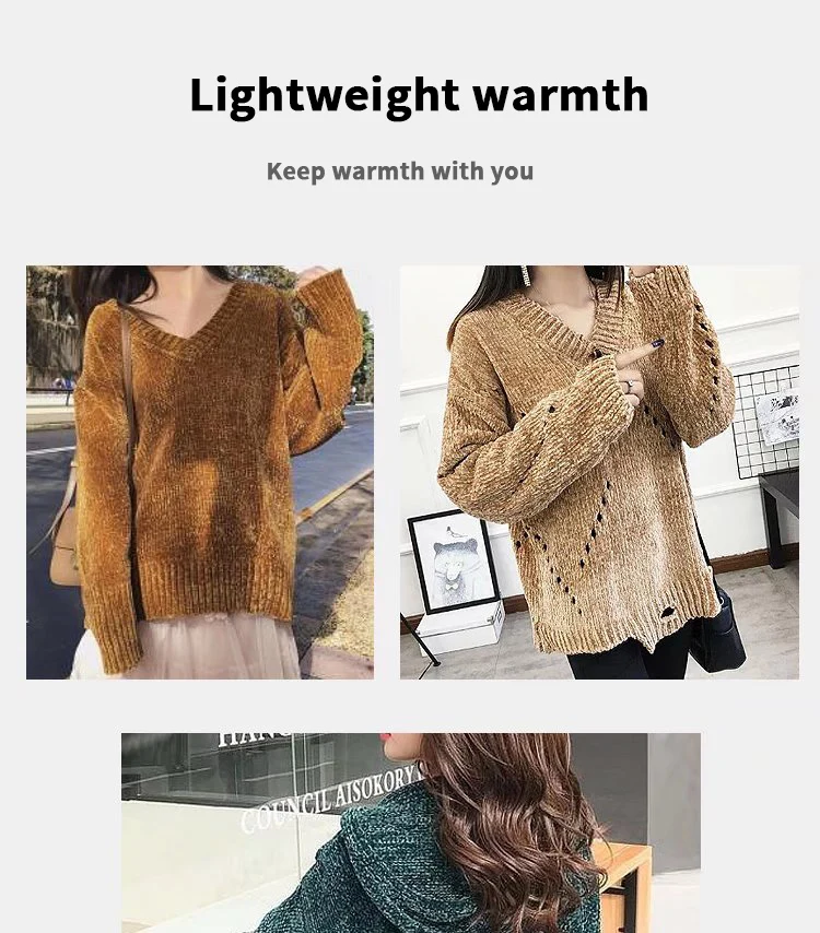 450g Chenille Warm Velvet Fine Ice Bar Garn Handgemacht DIY Gestrickt Handwerk Warmer Pullover Paar Schal Hut Abdeckung Teppich Kissen usw – Detail 7