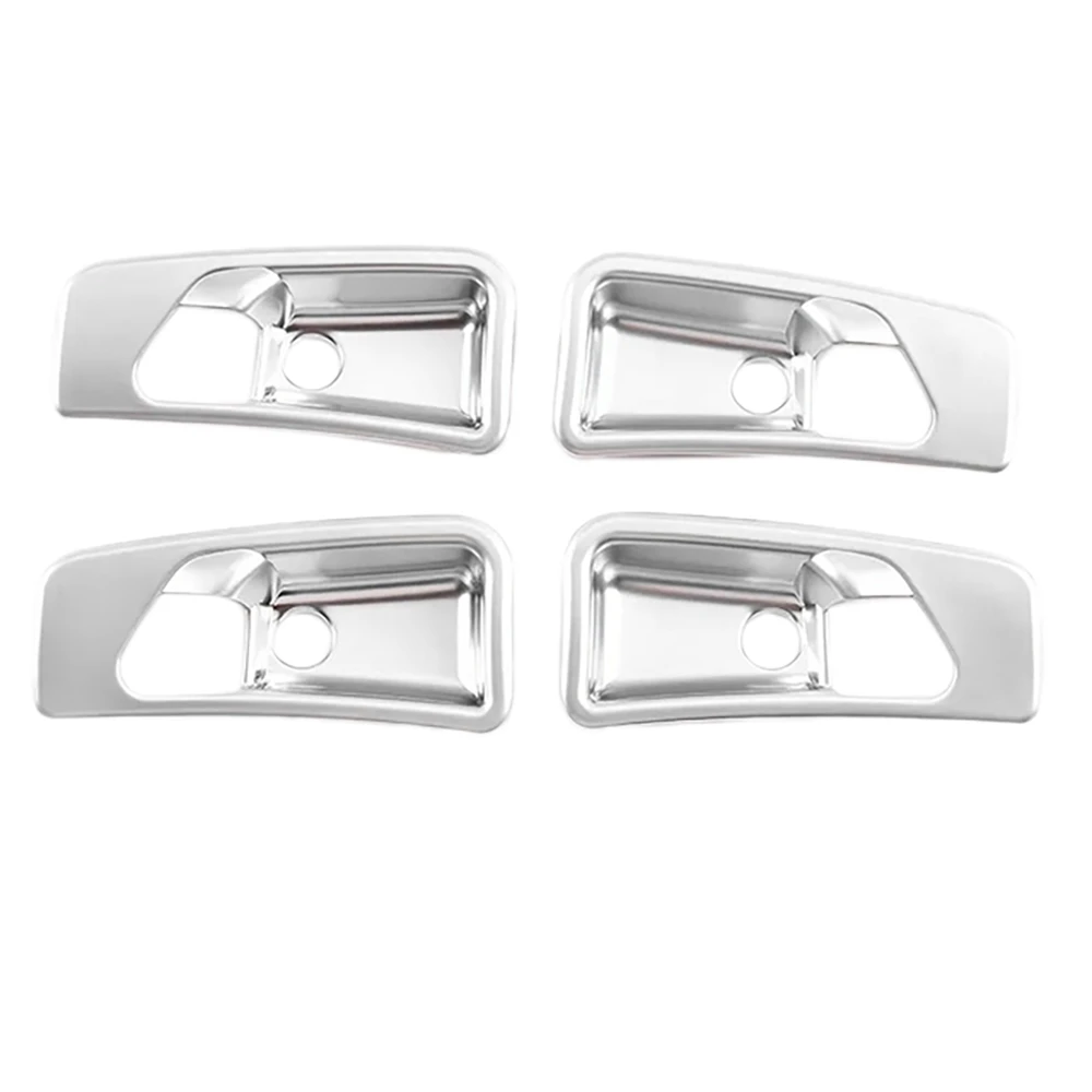 

4PCS Car Silver Inner Door Handle Bowl Cover Trim for Mercedes Benz G Class W463 G63 G500 2007-2010