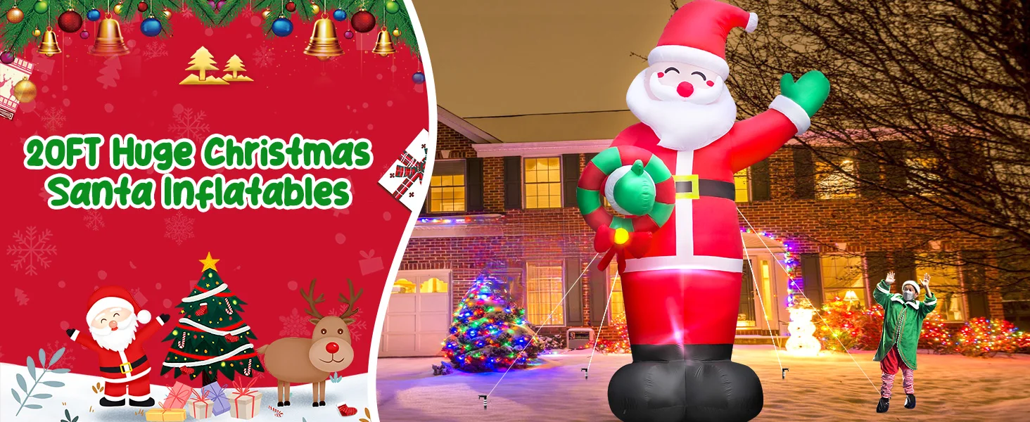 large christmas inflatables 20 feet