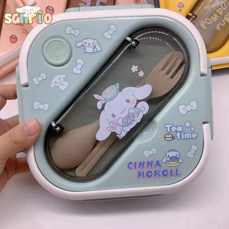 Anime Sanrio Hello Kitty Cinnamoroll Cartoon Bento Box Anime My Melody  Pompompurin Stainless Steel Portable Fresh Lunch Box - AliExpress