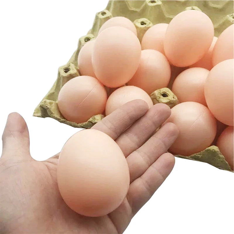 Plastic Eggs Toy Eggs 30 Pcs Poultry Series Fake Hens Hatch Nest Eggs Children's Toys Farm Animal Cages Accessories DIY Painting