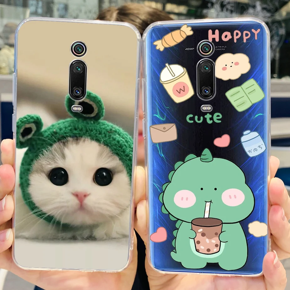 Stylish Painted Clear Silicone Phone Case with Bumper Protection