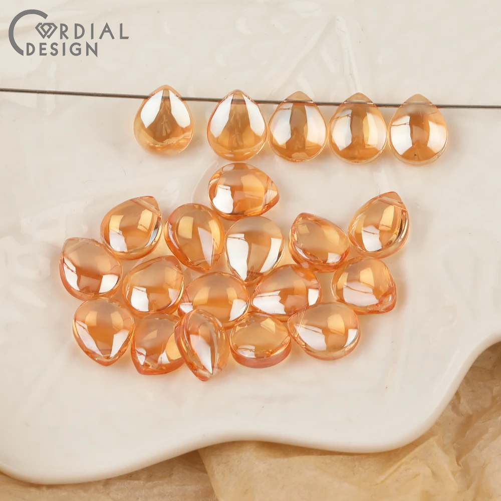 Cordial Design 10*12MM 300pcs Beads Making/Hand Made/DIY Glass Bead/Aurora Effect/Waterdrop Shape/Jewelry Findings & Components - cordial