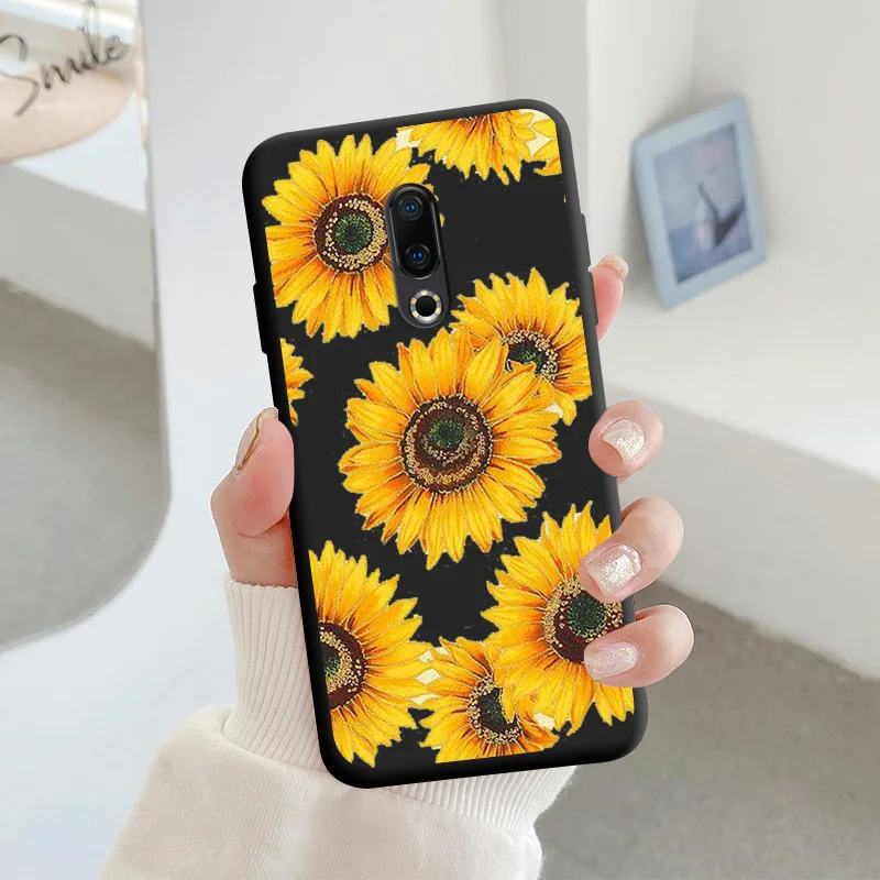 For Meizu 16 Protective Shell Silicone Soft Shell Phone Case Candy Color Case Fashion Silicone Color Chrysanthemum meizu phone case with stones Cases For Meizu