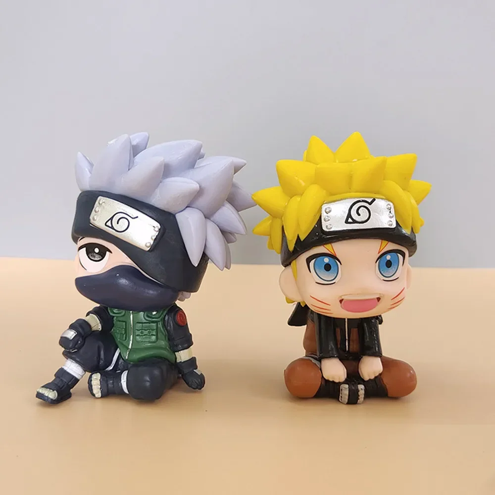 

1pcs/2pcs Naruto figure sitting Q ver. 10cm Uzumaki Naruto figurine Hatake Kakashi Action figure PVC Collection Gift Toys