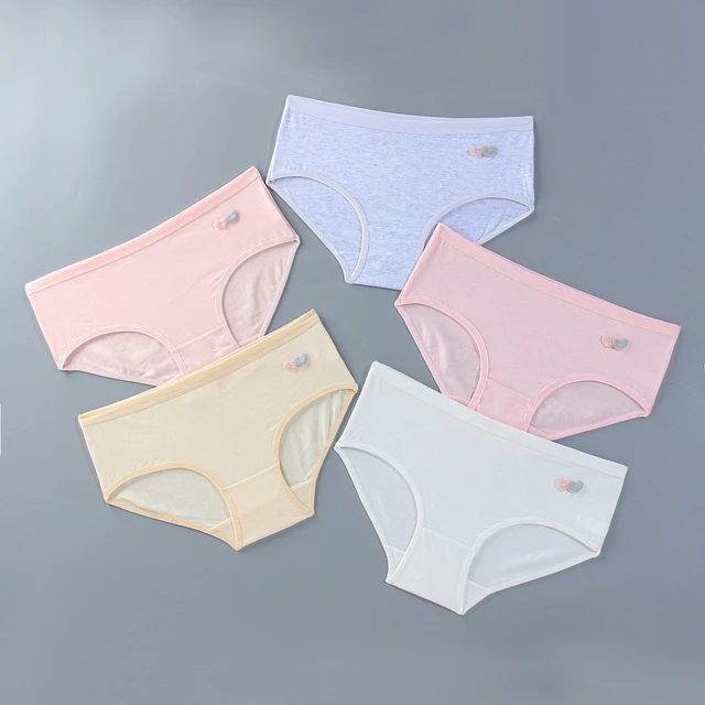 3pc/Lot Girls Underwear Cotton 8-12-14 Years Old Sports Breathable Briefs  Pupils Children Student