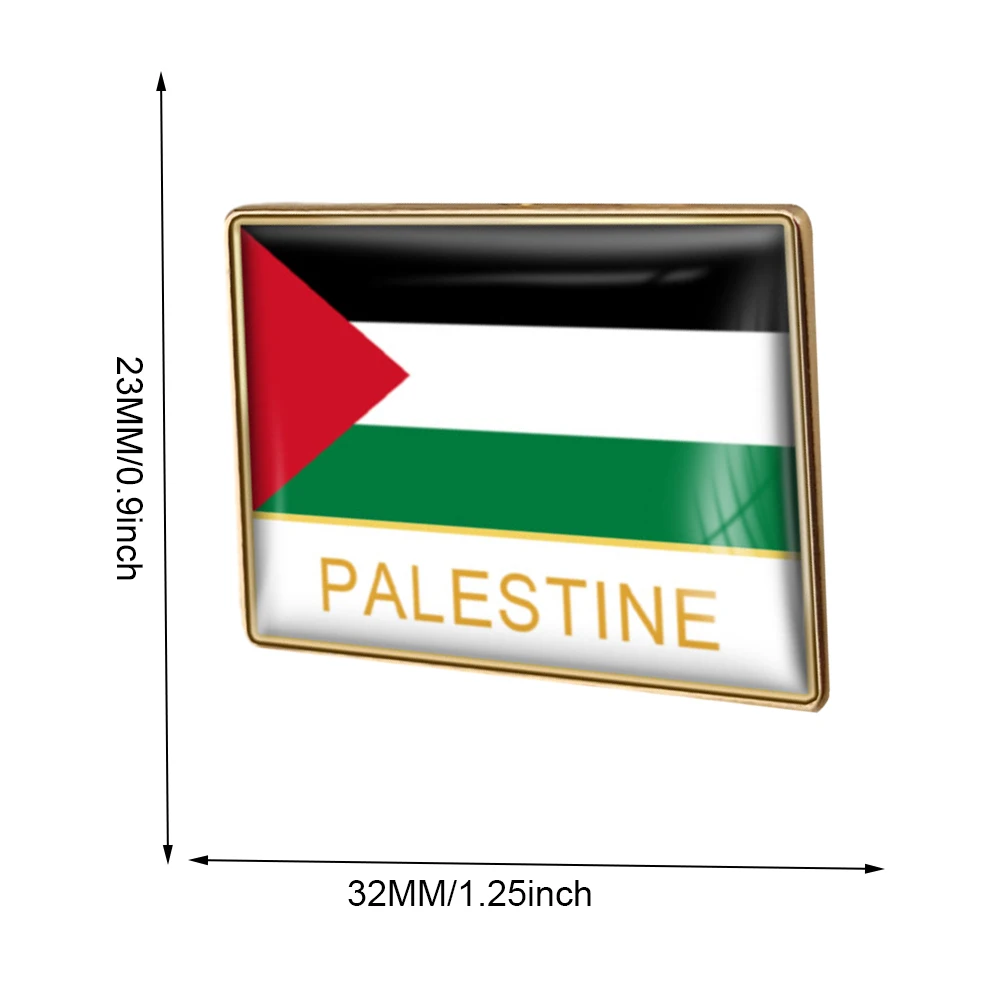 Palestine National Flag International Travel Small Pins Enamel Made Metal  Souvenir for Hat Clothes Backpack