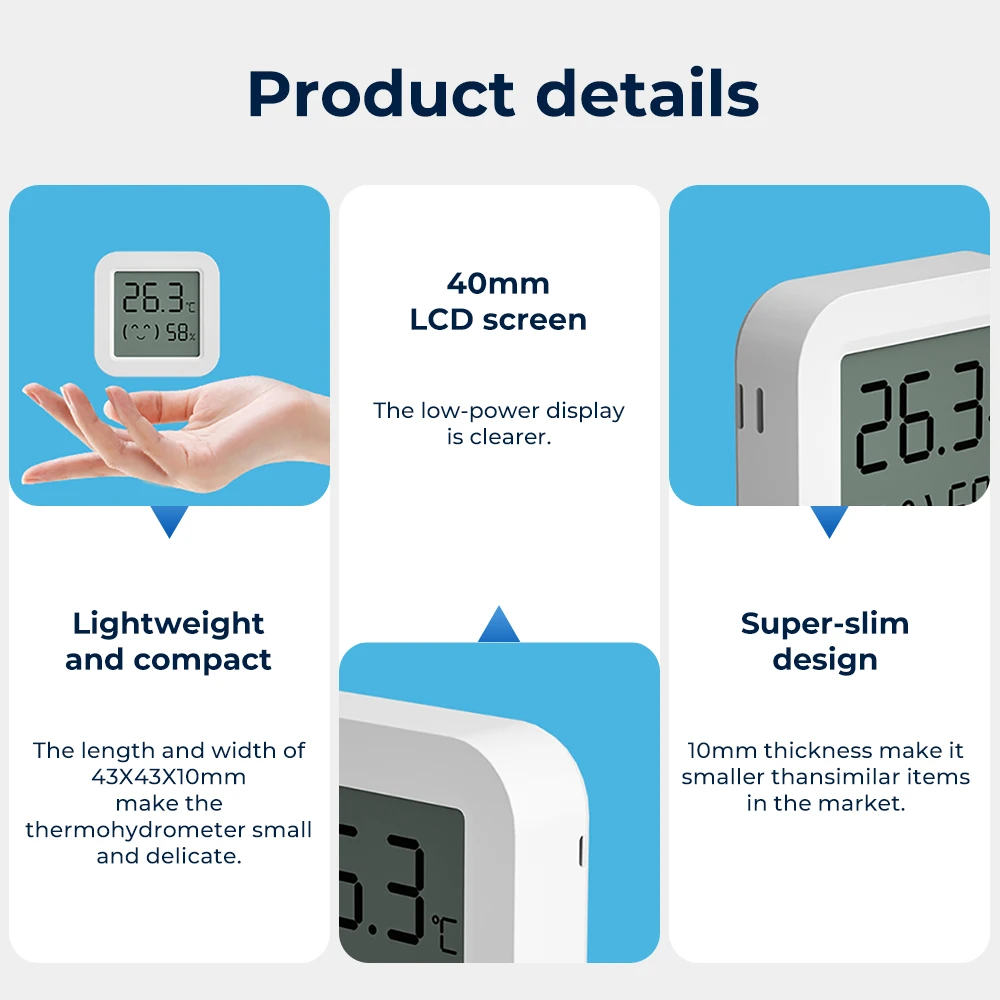 Digital LCD, Compatível com Bluetooth App, Controle