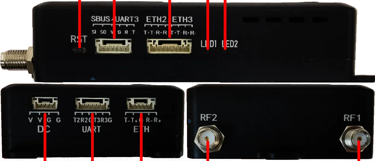 800MHz Langstrecken-Funkübertragung 0,5W Drahtloses Mesh-Netzwerk Fernsteuerung All-in-One Übertragungsverbindung für VTOL-Drohne – Detail 2