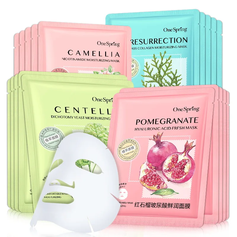 

20Pcs Face Mask Combination Camellia Nicotinamide Facial Mask Moisturizing Oil Control Shrink Pores Face Sheet Mask Skin Care