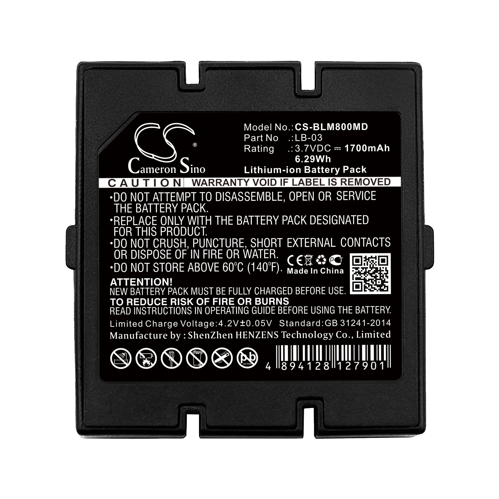 

Medical Battery For Acare LB-03 BIOLIGHT 12-100-0002 Acare Pulse Oximeter AH-MX BIOLIGHT Bolate M800 Bollywood M800 1700mAh