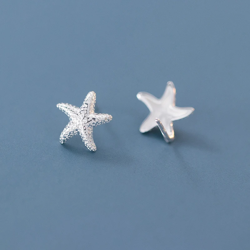 INZATT Real 925 Sterling Silver Starfish Stud Earrings for Women Cute Animal Fine Jewelry Trendy Accessories In Summer - Image 4