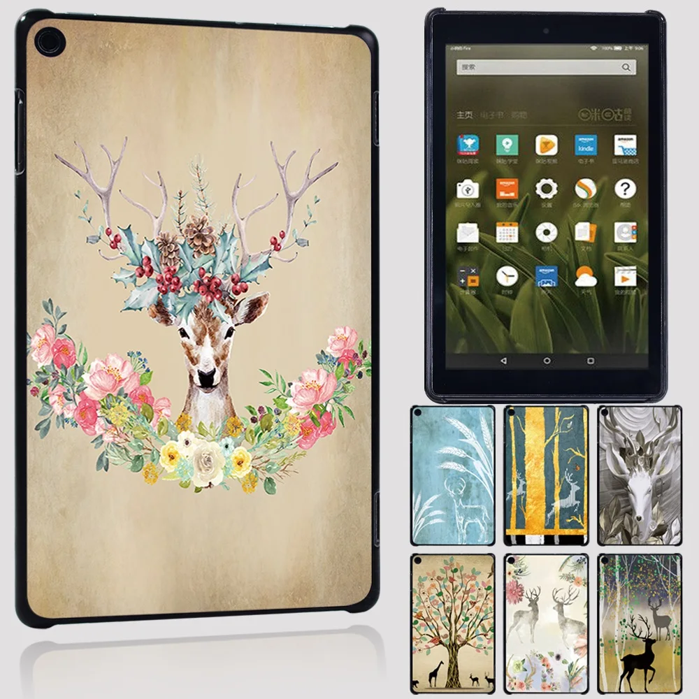 

Durable Tablet Case for Fire HD 10(5th 7th 9th 11th) Plus Gen 2021 /Fire 7/ HD 8 (6th 7th 8th 10th) Plus 2020 Deer Series Cover