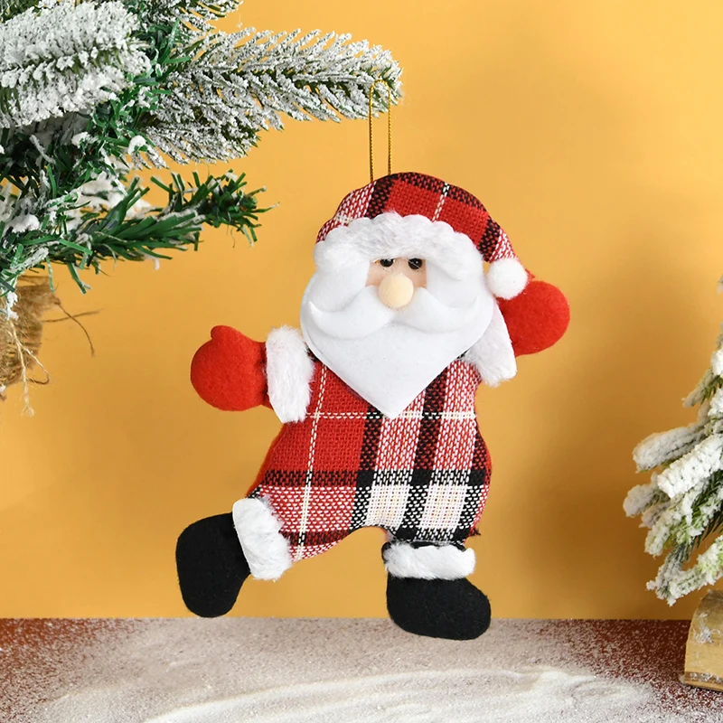 

Santa Claus Snowman Elk Deer Christmas Doll Pendant Xmas Tree Hanging Ornament Navidad Natal Noel 2024 New Year Kids Gift Toys