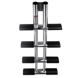 4 Steps Boat Ladder Stainless Steel Vertical Telescoping Transom Mounting Ladder Boat Accessories Marine