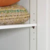 Storage Cabinet, L: 29.61" x W: 16.02" x H: 71.50", White Finish 5