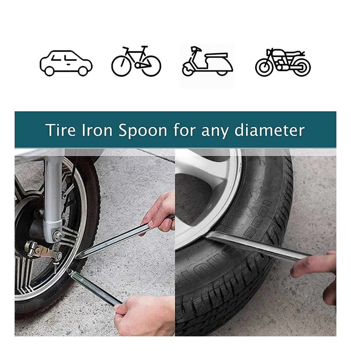 Tire Changing Tool Kit for Motorcycle Bike Scooter Bicycle