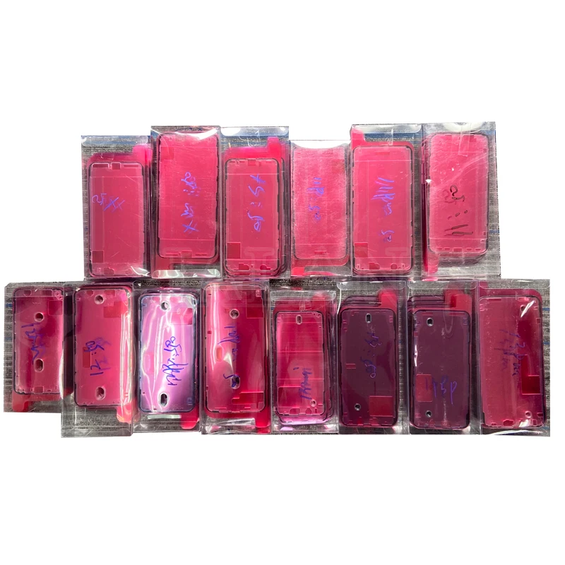 10Pcs Red Anti-Water Tape Full Origianl Colla Impermeabile Per Iphone X Xs 11 12 13 Pro Max 12Mini 13Mini Lcd Display Stick Frame