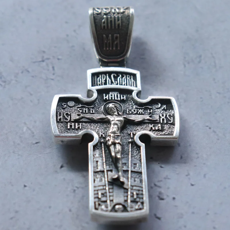 15g Big 2 Sided Cross Jesus Christ And Archangel Michael