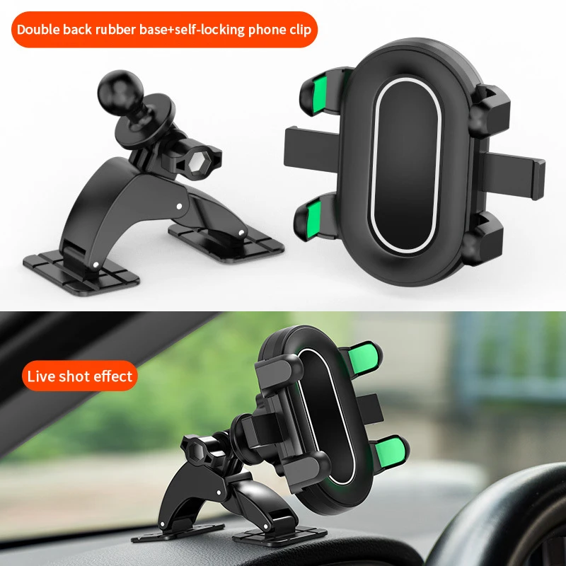 Universal 360° Rotating Dashboard Phone Holder with Self-Adhesive Base