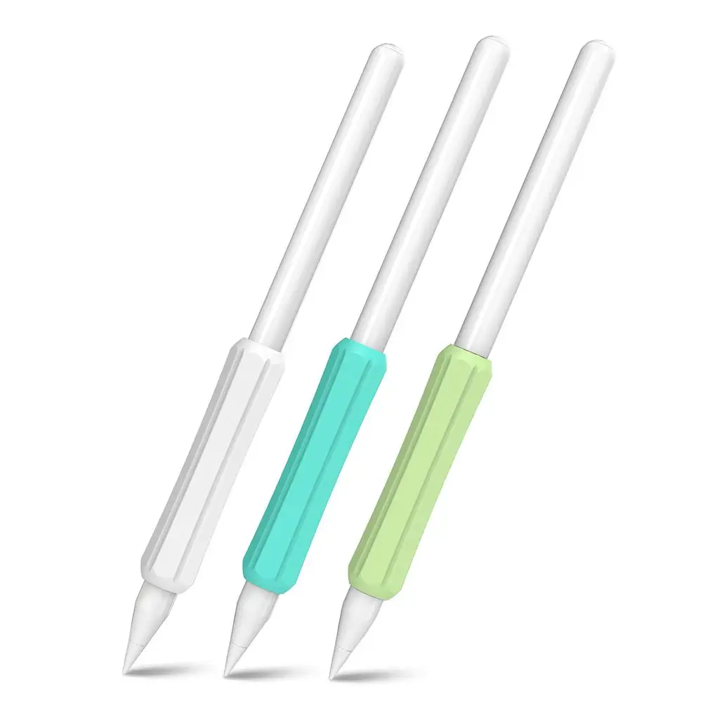 3 Pcs Pen Grip Non-slip Protective Cover Stylus Silicone Case Compatible For apple Pencil Ipad Touch-screen Ipencil 