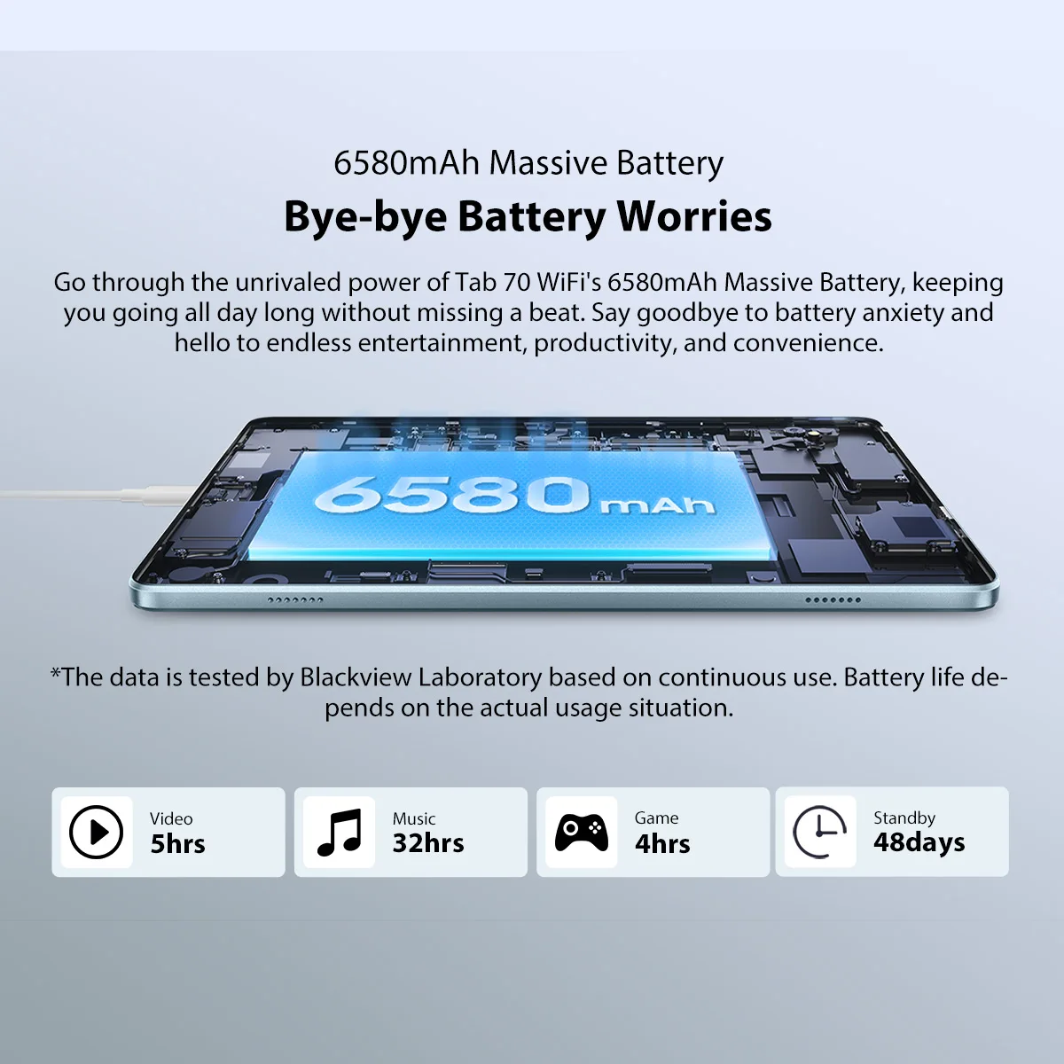 Blackview Tab 70 WIFI Android 13 Tablet PC 4GB 64GB 10.1 inch HD+IPS Display 6580mAh 2.4G/5G WiFi 4