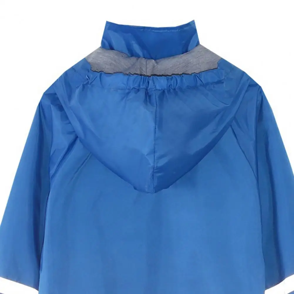 Children Raincoat Waterproof Windbreaker With Hood Pockets Single-breasted Long Sleeve Loose Outdoor Camping Hiking Rain Jacket