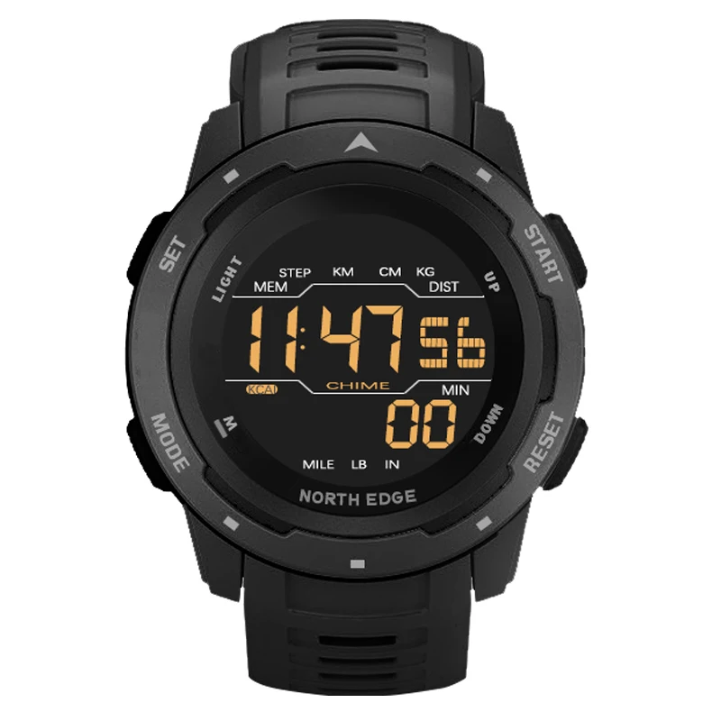 

Digital Watches Men 5ATM Waterproof Dual Time Pedometer Alarm Military Electronic Clock Luxury Men's Sport Watch Male Relogio