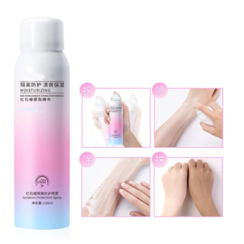 Pomegranate Sunscreen Spray 150ml Brightening Sunblock Breathable Against Radiation Water Resistant for Women