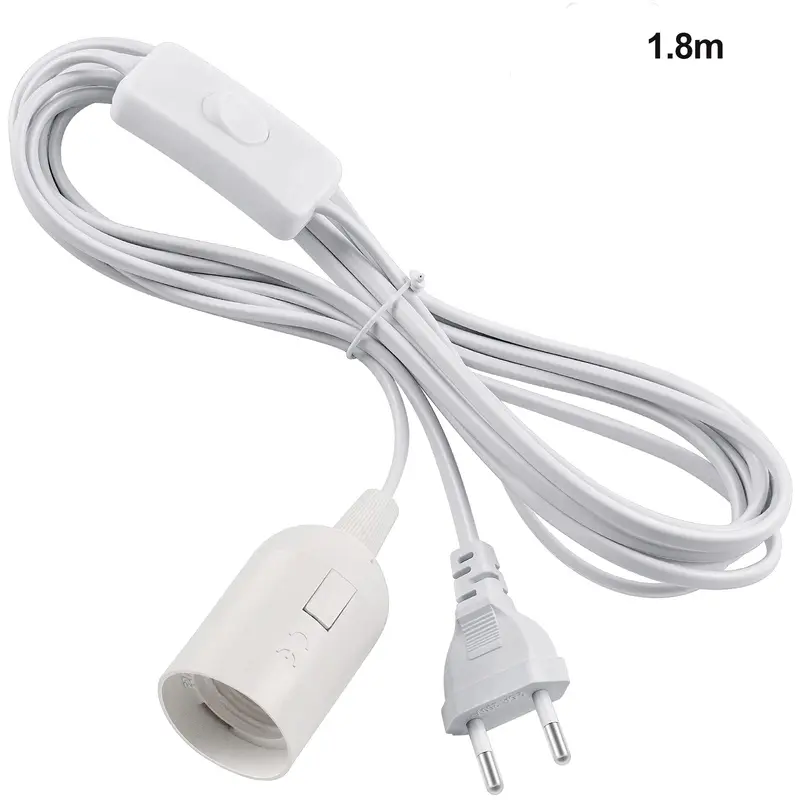 EU Plug 3.5m 6m Power Cord Cables E27 Lamp Base Holder With Switch Wire For Pendant Led Bulbs Fixture Hanglamp Suspension Socket - Image 9