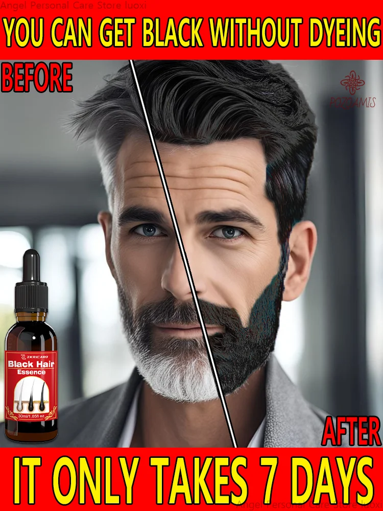 Turn white hair into black hair