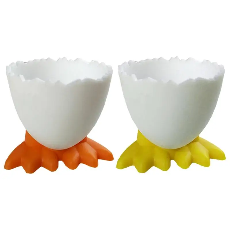 

Chicken Feet Egg Cup Holder Cute Boiled Egg Opener Separator Boiled Eggs Container Creative Fun Cutlery Kitchen Accessories