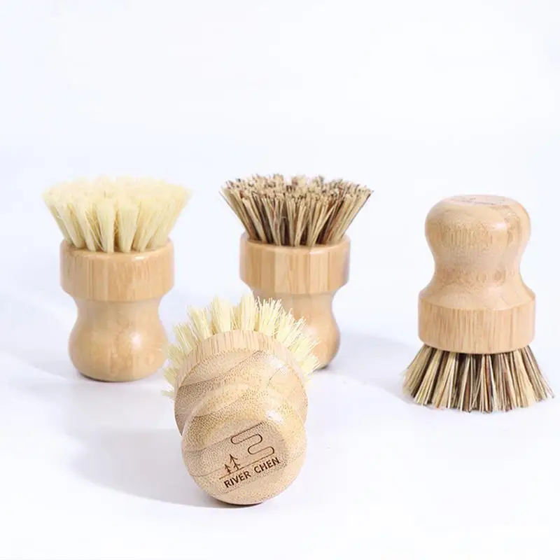 Natural Bamboo Kitchen Cleaning Brush for Pots
