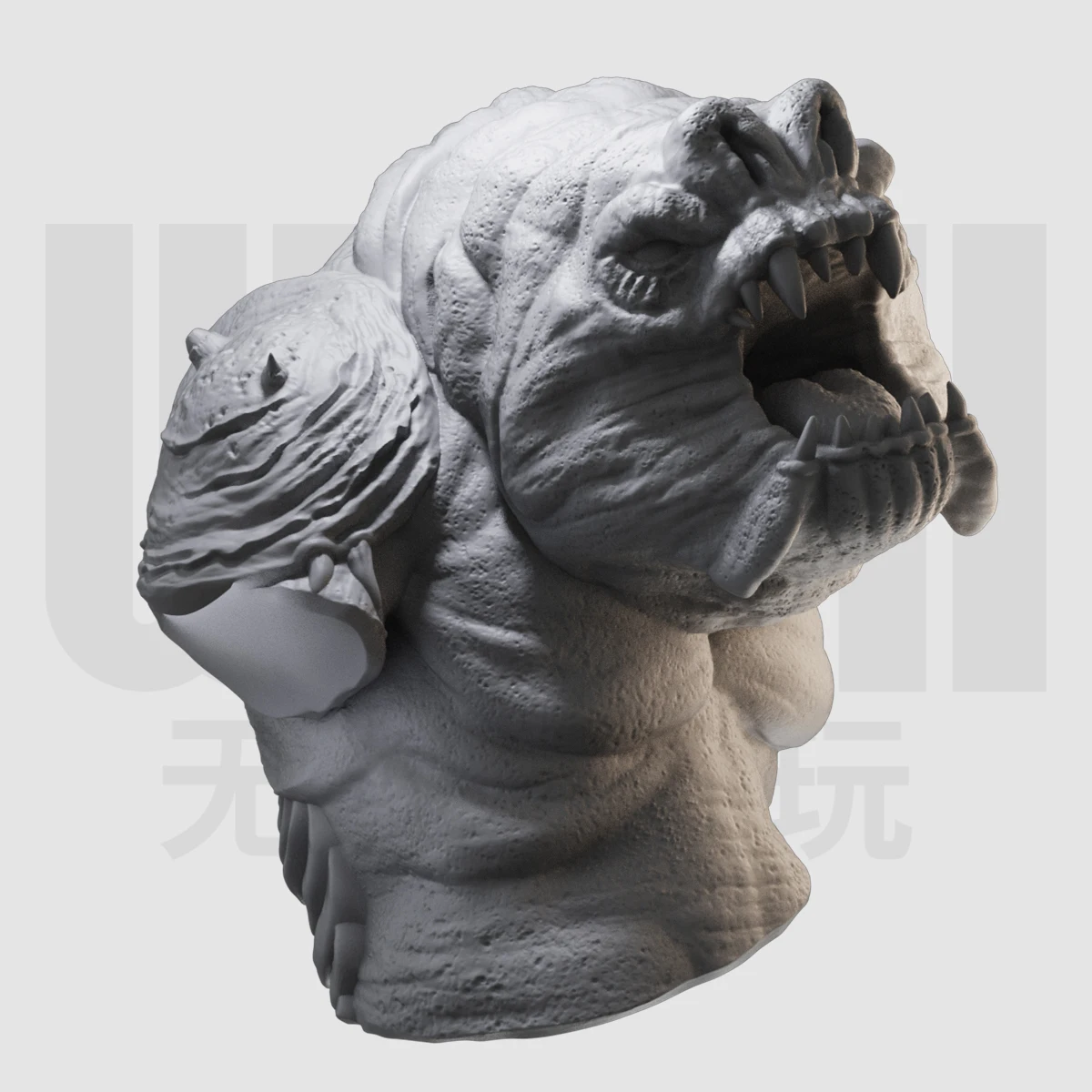 1/10 Lanco Beast Busto Busto Resina Bianco Modello Gk Modello A Mano