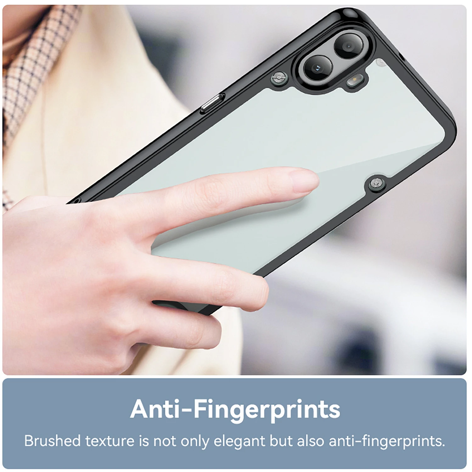 Clear Fashion Shockproof Phone Case with Fall Protection