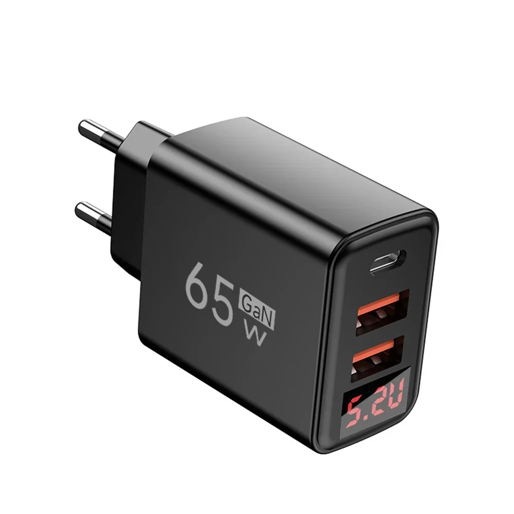 الاتحاد الأوروبي/الولايات المتحدة/المملكة المتحدة التوصيل 65 واط شاحن يو اس بي 3 منافذ شحن سريع الهاتف المحمول محول الطاقة QC3.0 نوع C شاحن آيفون سامسونج شاومي