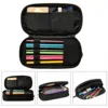 Grunge Pattern With Skulls Rock Pencil Case Classic Pen Box Bags for Student Large Storage Students School Gift Pencilcases 4