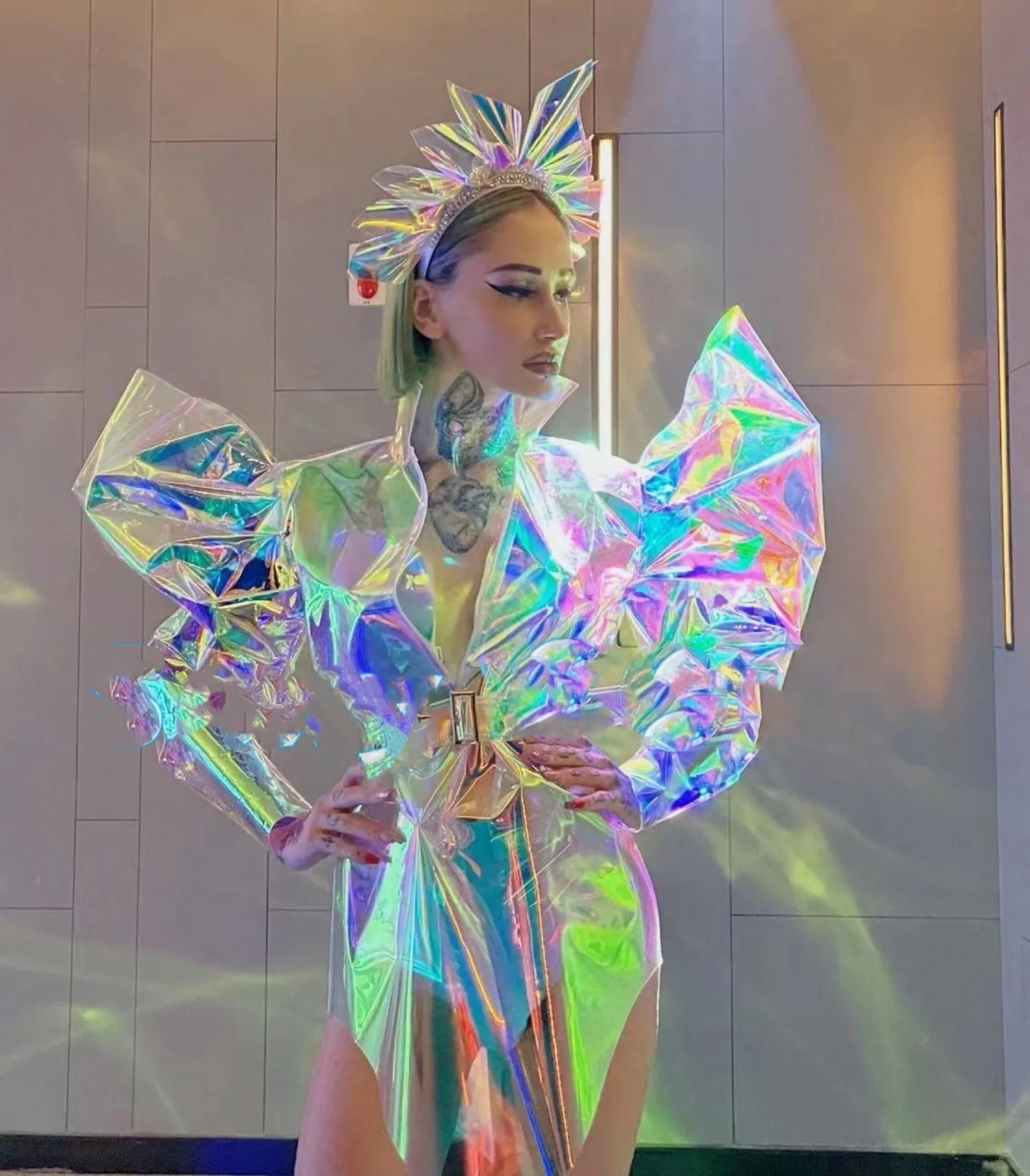 Sexy Drag Queen Costumes Women Laser Costume New Nightclub Party