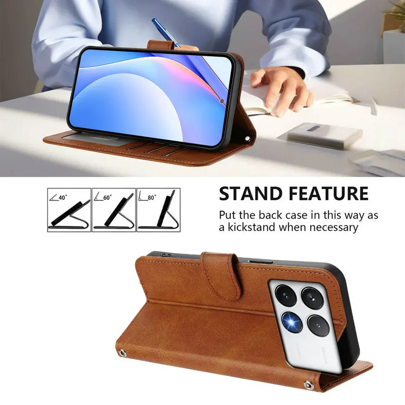 Luxury Leather Wallet Case - Premium Design Cover