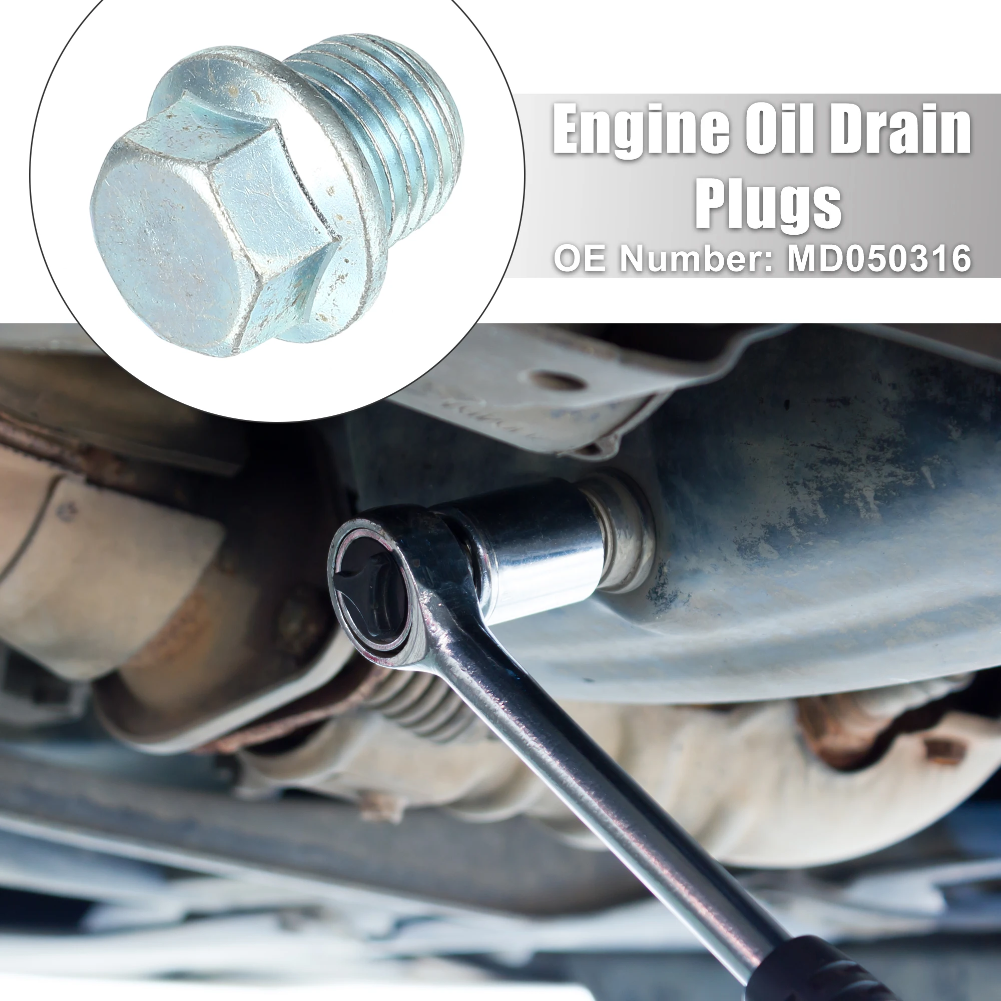 1 Set M14x1.5 Car Oil Drain Plug with Washer Auto Oil Drain Screw Bolts for Mitsubishi Lancer 2003-MD050316