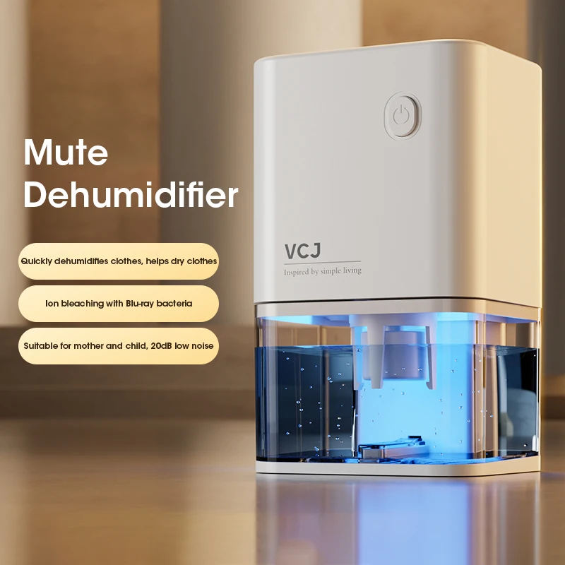 1.2L Portable Dehumidifier Smart Air Purifier Moisture Absorbers Machine for Home Room Office Eliminate Damp Mold and Moisture