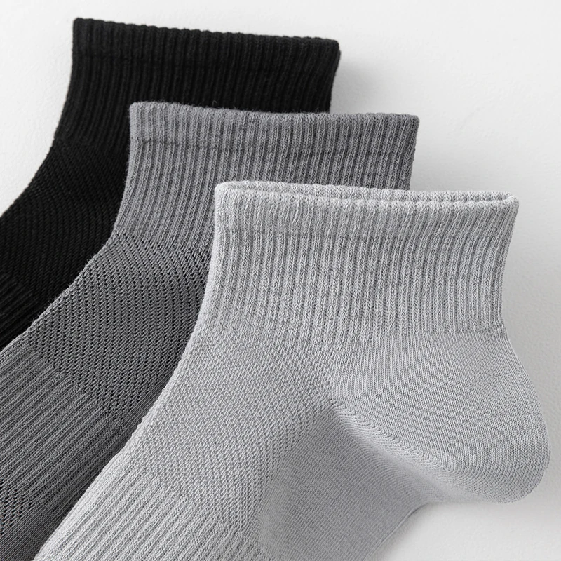 High Quality 6Pairs Men Socks Short Combed Cotton Mesh Breathable Odor proof and antibacterial Spring Summer for Male sock New