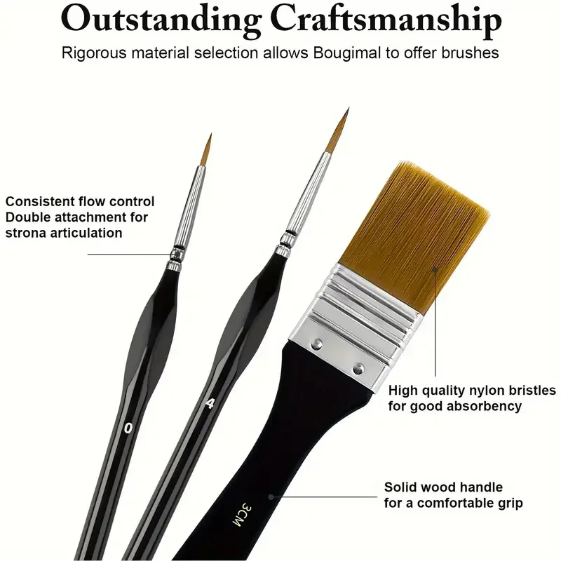 Paint Brushes 32/28pcs Artist Paint Brushes Set Nylon Bristle Round Filbert Flat Fan Angle Detail Brush For Acrylic Oil Watercolor Painting