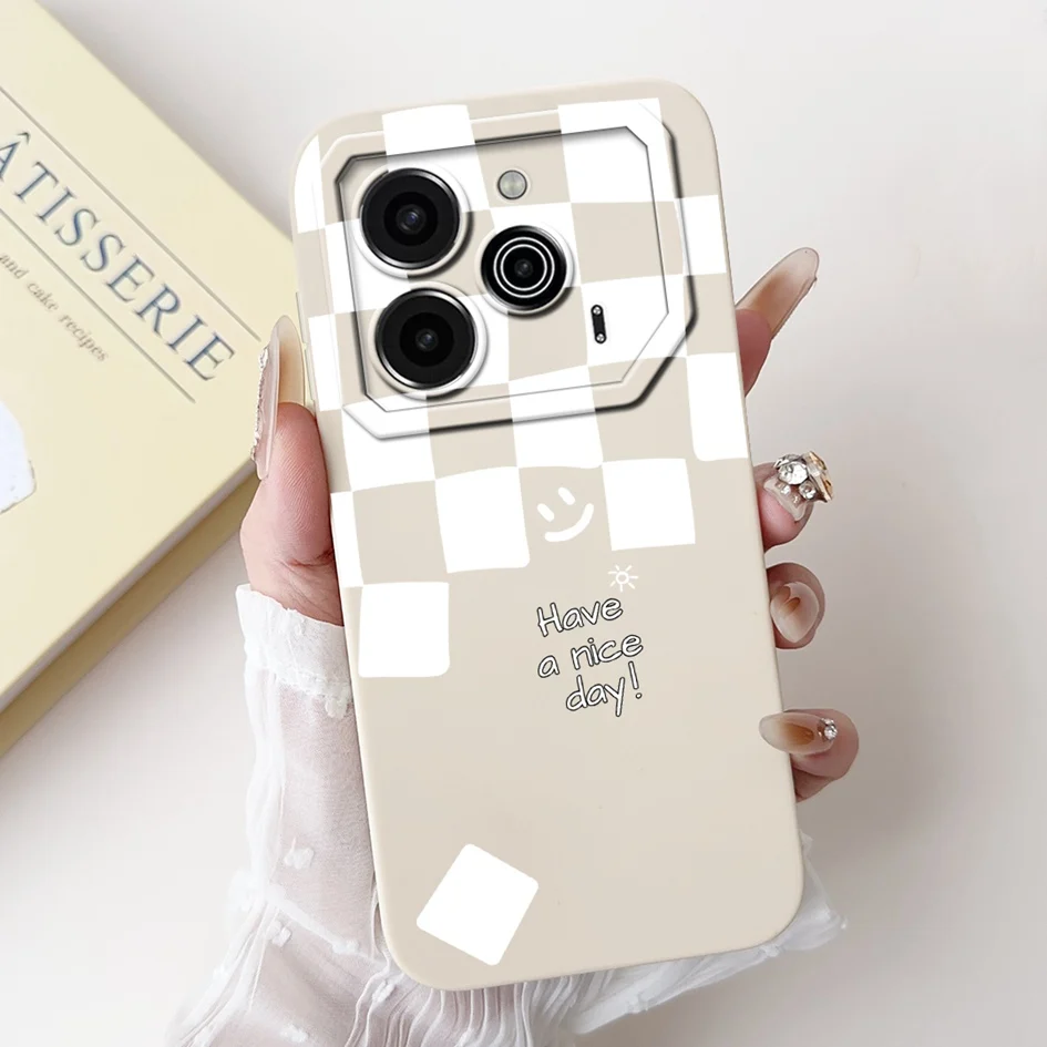 Stylish Fashion Pattern Square Lens Protective Soft Cover - 6.78 5G Phone Case