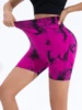 84532-b4fb18.jpg Shorts de yoga taille haute tie-dye pour femmes, shorts de sport côtelés sans couture, leggings de fitness à compression à séchage rapide