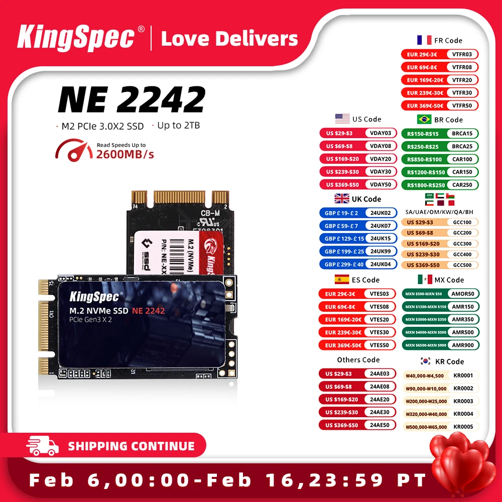 Kingspec Ssd M2 128Gb 256Gb Ssd M.2 Nvme Pcie 2242 M.2 Pcie Nvme Ssd M2 2242 Disco Rigido Hdd Da 512Gb Per Notebook Portatile Thinkpad