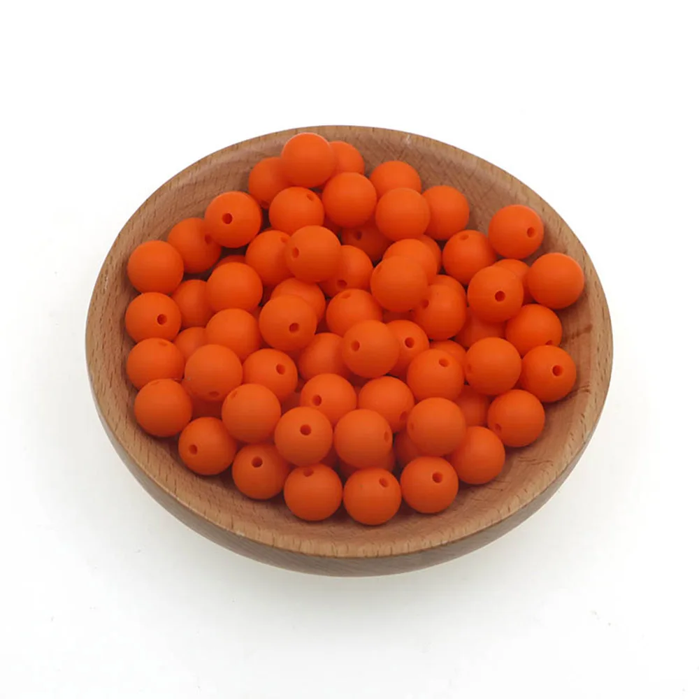 Silicone Round Beads for DIY Jewelry and Craft Projects - 20 Piece Set, 15mm