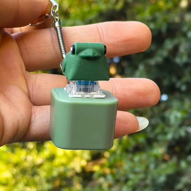 divertido llavero de rana corazón, teclado de rana recargable, llavero con sonido de rana/cerdo con luz led para aliviar el estrés Divertido llavero de rana corazón, teclado de rana recargable, llavero con sonido de rana/cerdo con luz LED para aliviar el estrés 2