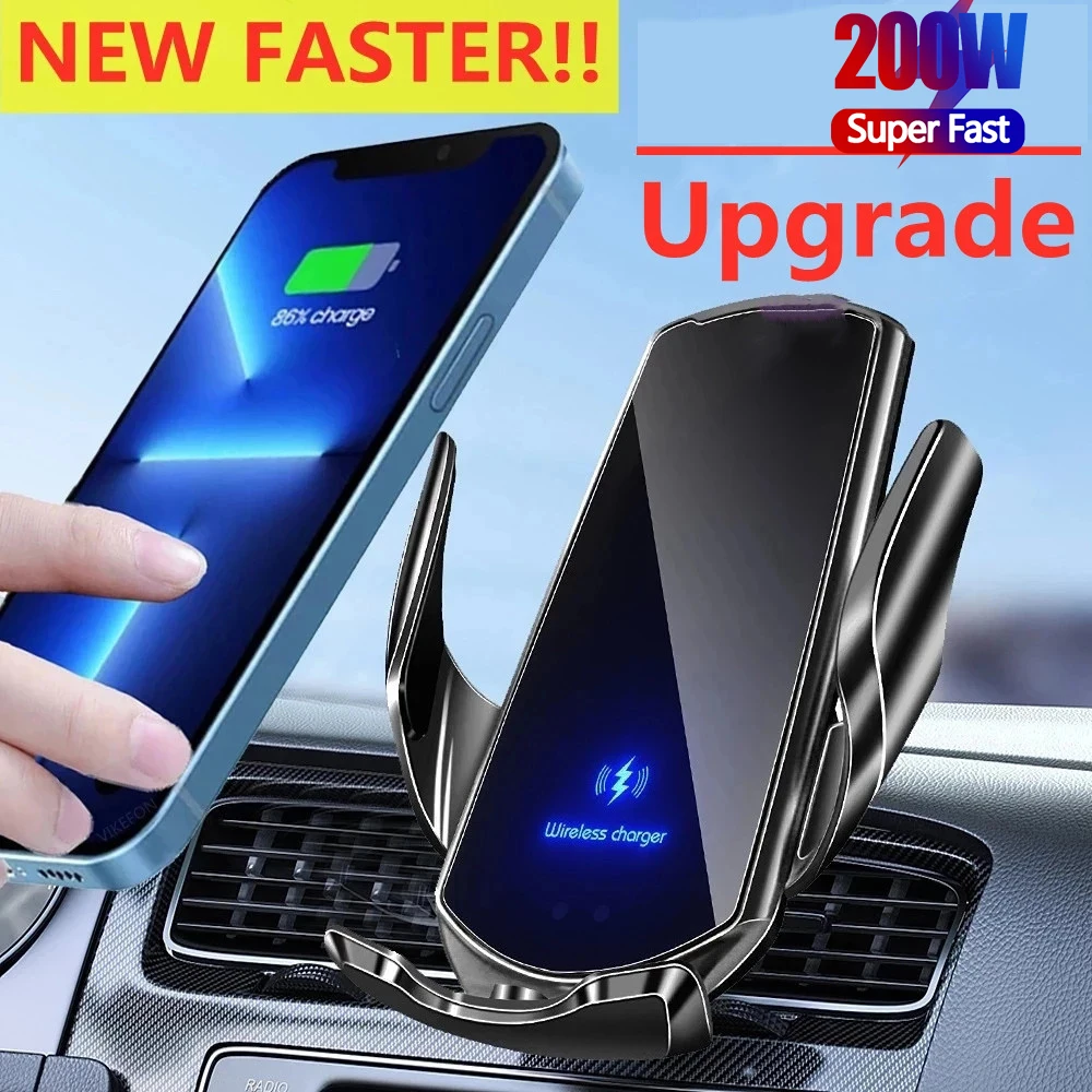 200w Wireless Charger Car Auto Air Vent Phone Holder For